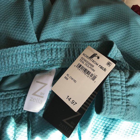 NWT  Z BY ZELLA BOY’S SHORTS, size XL (14-16), teal. Inseam 8.5”, waist is 14”. - Picture 3 of 3